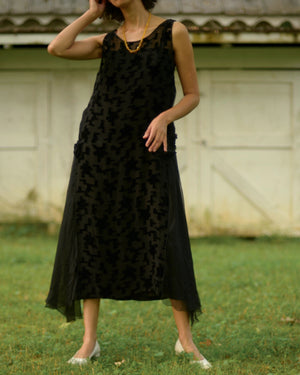 1920s silk devore velvet drop waist flapper dress // 38" bust, small-m Page of Air 1920s silk devore velvet drop waist flapper dress // 38" bust, small-m Page of Air