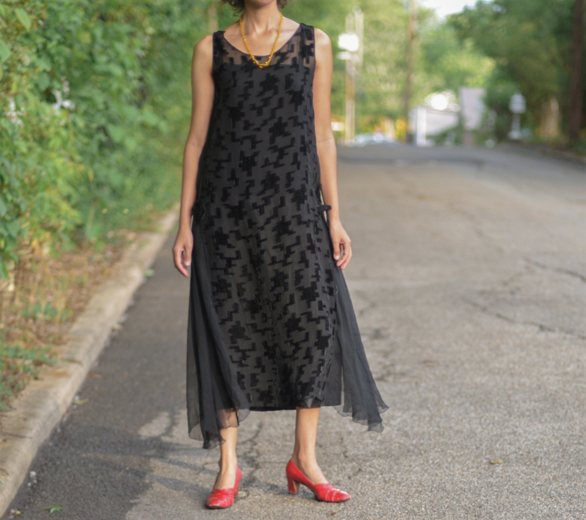 1920s silk devore velvet drop waist flapper dress // 38" bust, small-m Page of Air 1920s silk devore velvet drop waist flapper dress // 38" bust, small-m Page of Air