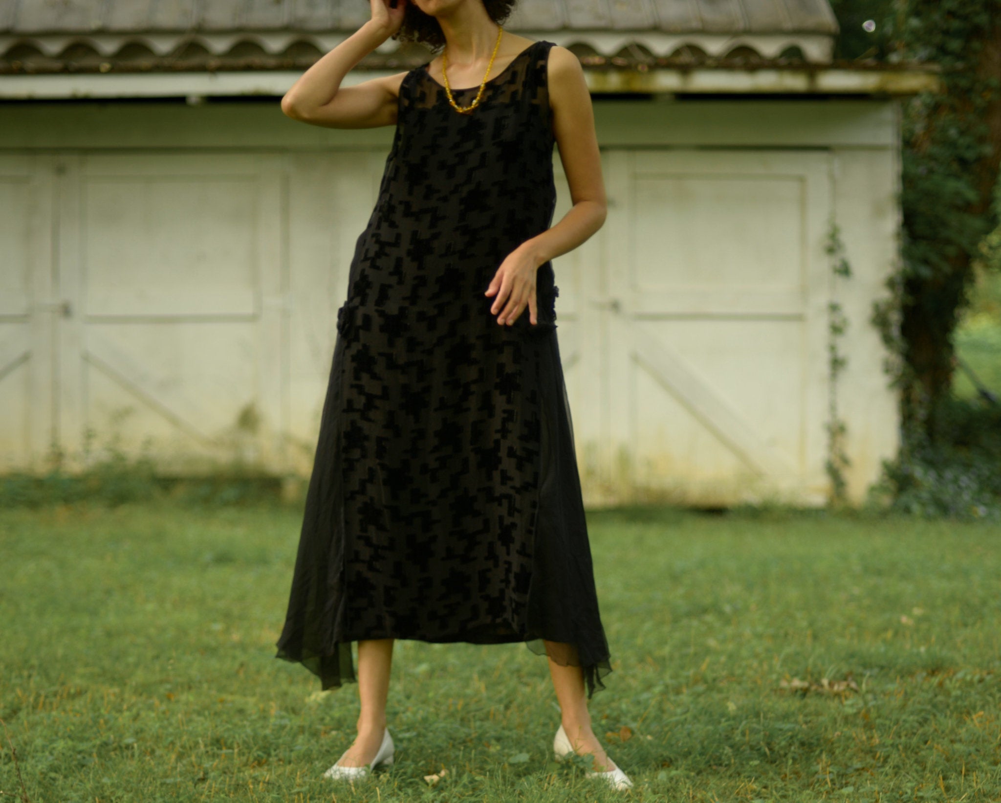 1920s silk devore velvet drop waist flapper dress // 38" bust, small-m Page of Air 1920s silk devore velvet drop waist flapper dress // 38" bust, small-m Page of Air