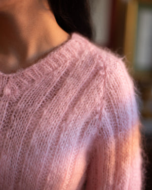 Vintage mohair ribbed wool oversized sweater